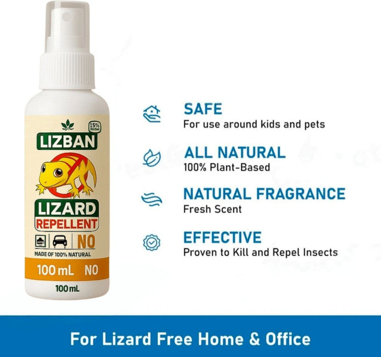 LizardShield – Natural Lizard Repellent Spray ( Pack of 2 + 1 Free )