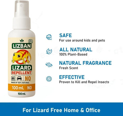 LizardShield – Natural Lizard Repellent Spray ( Pack of 2 + 1 Free )
